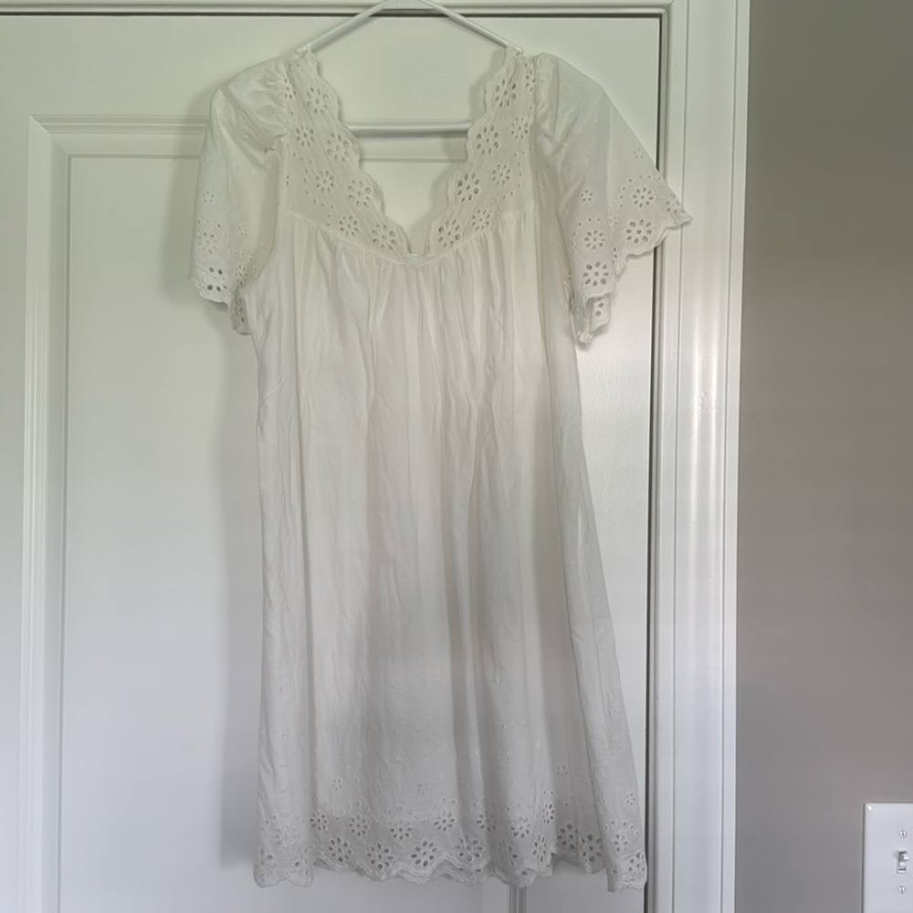 Sézane white eyelet dress
